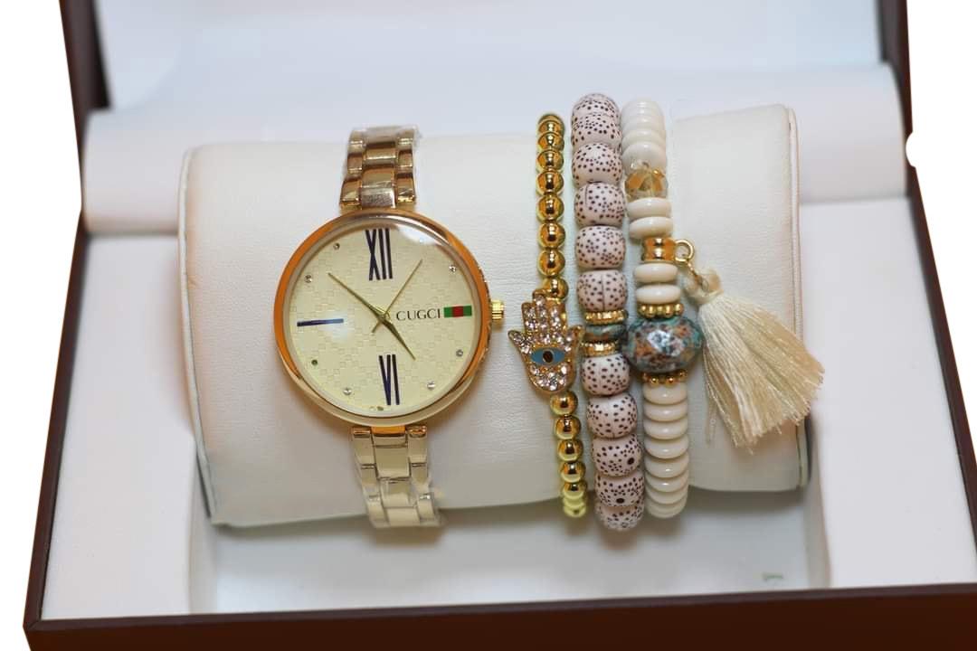 Gucci watch and bracelet set deals